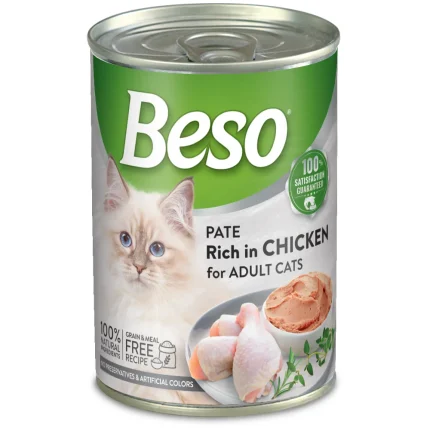 Beso pate rich in chicken for adult cats